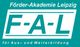 Logo der Förder-Akademie Leipzig, F-A-L, für Aus- und Weiterbildung, in Türkis und Weiß.