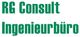 Text: "RG Consult Ingenieurbüro" in grüner Schrift auf weißem Hintergrund.