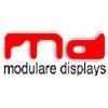 Logo mit rotem „md“ und Text „modulare displays“ darunter.