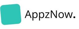 Grünes Quadrat links neben dem Text "AppzNow." in schwarzer Schrift.