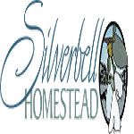 "Silverbell Homestead logo with cursive text and goat illustration in a circle."