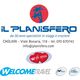 Logo "Il Planisfero" con dettagli di contatto e loghi affiliati su sfondo bianco.