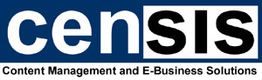 Logo mit Text "censis, Content Management and E-Business Solutions".
