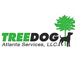 TreeDog Atlanta Services, LLC logo with a green tree and black dog silhouette.