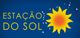 Logotipo com sol amarelo e estrelas ao lado das palavras "Estação do Sol" em fundo azul.