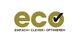 Logo mit dem Text "eco" und Haken. Darunter: "EINFACH • CLEVER • OPTIMIEREN".
