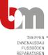 Logo mit den Buchstaben "bm". Text: Treppen, Innenausbau, Fußböden, Reparaturen.