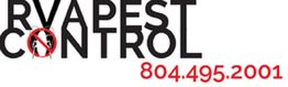 "RVA Pest Control logo with phone number 804.495.2001 and a crossed-out insect graphic."