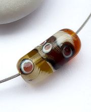 Handgefertigte Glasperle  \" Strandspaziergang \"