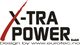 Logo mit Text "X-TRA POWER GmbH", Design von eurotec.no, mit einem roten Schlitz.