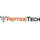 PeptideTech logo with molecule design and red-black text on a white background.