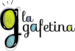 Logo con texto: "La Gafetina" y una letra "g" grande con lentes de colores.