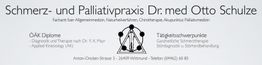 Schmerz- und Palliativpraxis Dr. med Otto Schulze mit Schwerpunkten und Adresse in Wittmund.