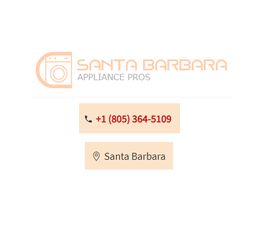 Santa Barbara Appliance Pros logo with phone number: +1 (805) 364-5109 and location: Santa Barbara.