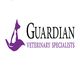 Purple dog logo with text "Guardian Veterinary Specialists" on a white background.