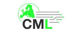 Logo mit grüner Europakarte und Buchstaben "CML"; Linien symbolisieren Vernetzung.