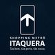 Logo do Shopping Metrô Itaquera com seta para cima e slogan "Tão bom, tão perto, tão nosso."