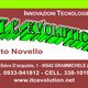 Biglietto da visita per ITC Evolution, indirizzo, contatti telefonici e sito web inclusi.