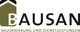 Logo mit Haus und Text: "BAUSAN - Bausanierung und Dienstleistungen".