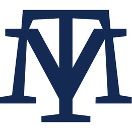 Logo mit stilisierten Buchstaben "NY" in dunklem Blau.