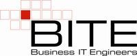 Logo mit Text "BITE: Business IT Engineers" und rotem Quadrat aus Kästchen links oben.