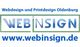 Logo mit Text: "Webdesign und Printdesign Oldenburg. WEBINSIGN. www.webinsign.de".