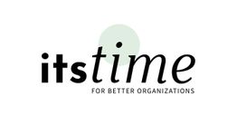 Logo: "itstime for better organizations" mit grünem Kreis über dem "i".