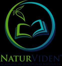 Logotipo de NaturViden: un libro abierto con hojas, texto "Academia de Disciplinas Naturales".