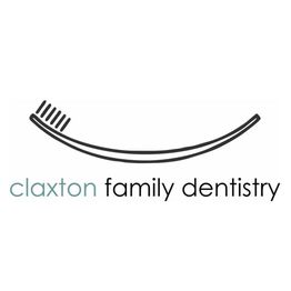 Logo of Claxton Family Dentistry with a stylized toothbrush smile.