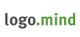 Textlogo mit der Aufschrift "logo.mind" in Schwarz und Grün.