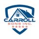 Logo of Carroll Sons Inc. features a house within a blue shield and five red stars below.