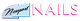 "Newport Nails logo with pink, blue, black, and white color scheme."