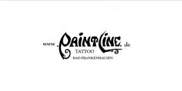 Logo mit Text: "paintline.de TATTOO BAD FRANKENHAUSEN" in stilisierter Schrift.