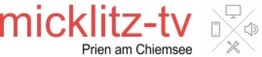 Logo von Micklitz-TV mit Schriftzug "Prien am Chiemsee" und technischen Symbolen.
