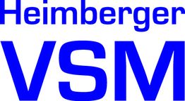 "Blaues Logo mit Text 'Heimberger VSM' in klarer Schrift auf weißem Hintergrund."