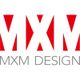 Textlogo "MXM DESIGN" in roten und grauen Großbuchstaben auf weißem Hintergrund.