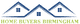 Logo with three blue roofs and text "Home Buyers Birmingham" underneath.