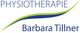 Logo "Physiotherapie Barbara Tillner" mit blau-grüner Welle darunter.