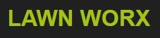 "Lawn Worx" text in bold green on a black background.