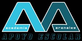 Logo de "Academia Arenales Apoyo Escolar" en tonos azul y negro.