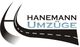 Logo mit Straßengrafik und Text "Hanemann Umzüge".
