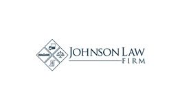 Logo of Johnson Law Firm with icons of cars, computers, scales, and a document.