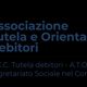 Logo dell'"Associazione Tutela e Orientamento Debitori" con figura stilizzata e testo descrittivo.