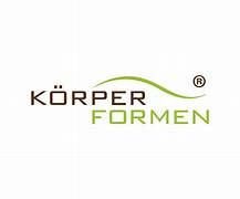 Logo mit dem Schriftzug "Körper Formen", schwarze und grüne Buchstaben auf weißem Hintergrund.