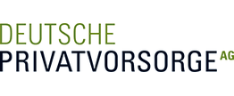 Logo mit grünem "DEUTSCHE" und schwarzem "PRIVATVORSORGE AG" auf weißem Hintergrund.