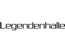 Schwarzer Schriftzug "Legendenhalle" auf weißem Hintergrund.