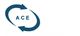 Blaues Kreissymbol mit zwei Pfeilen und Buchstaben "ACE" in der Mitte.