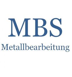"Blauer Text: 'MBS Metallbearbeitung' auf weißem Hintergrund."