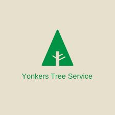 Green tree logo with text "Yonkers Tree Service" on a beige background.