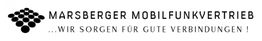 Logo von Marsberger Mobilfunkvertrieb mit dem Slogan: „Wir sorgen für gute Verbindungen!“.